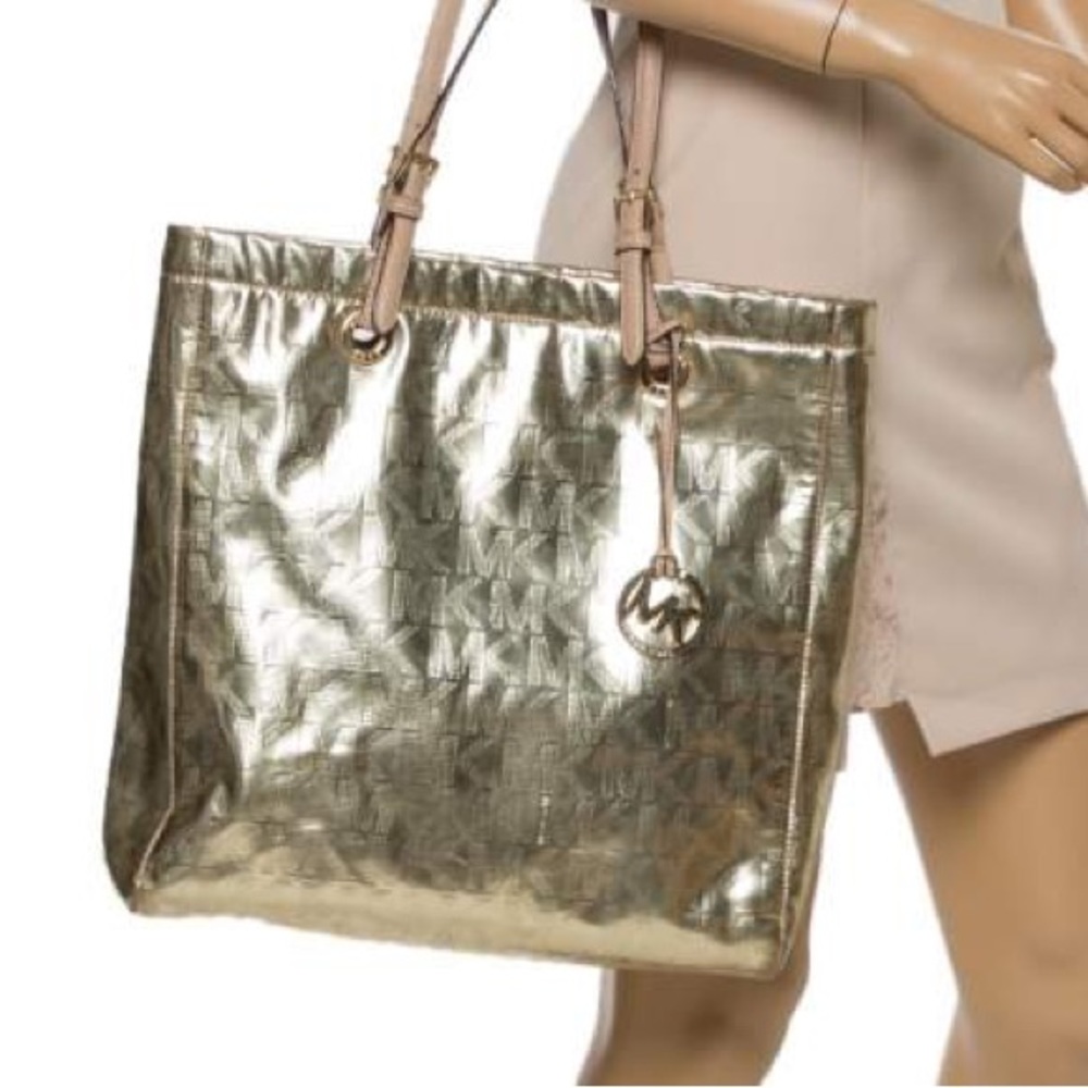 Michael Kors Rose Gold Metallic Mirror Purse